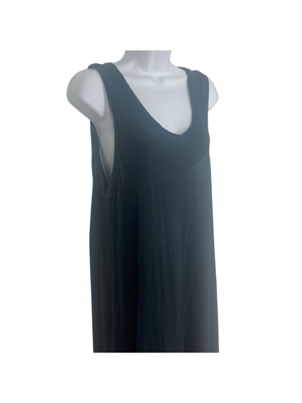 Soft Surroundings Bailey Black Sleeveless Maxi Dress Large Cotton Boho Beach NWT - Picture 8 of 10